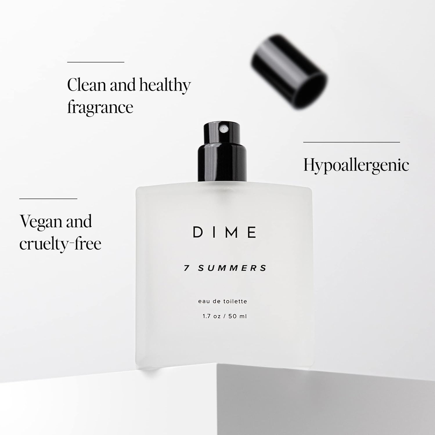 image:imageDIME Beauty 7 Summers Perfume for Women Sweet Floral Eau de Toilette with Bergamot Vanilla Orchid and Coconut Clean Vegan CrueltyFree Fragrance 17 oz 50 mlClear