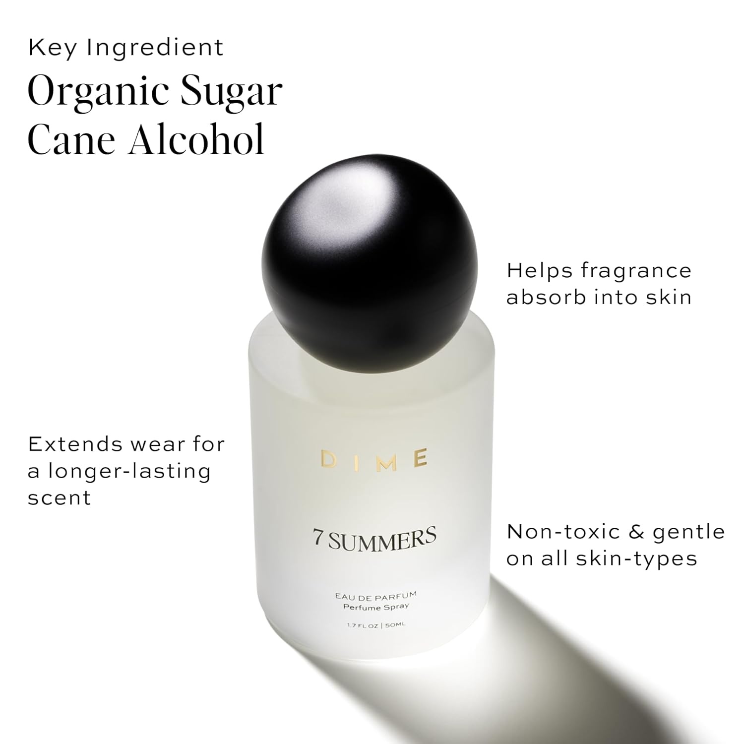 image:imageDIME Beauty 7 Summers Perfume for Women Sweet Floral Eau de Toilette with Bergamot Vanilla Orchid and Coconut Clean Vegan CrueltyFree Fragrance 17 oz 50 mlGold New Bottle