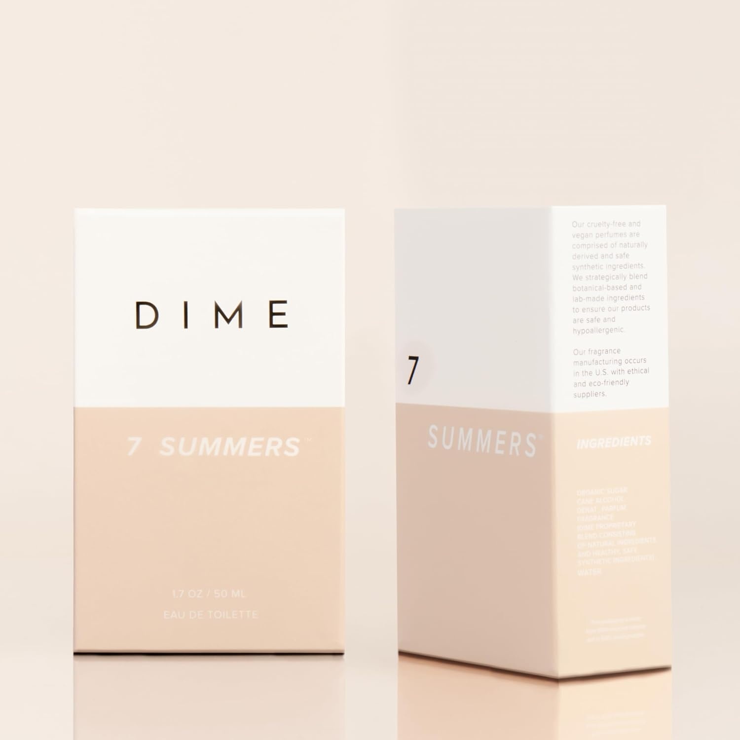 image:imageDIME Beauty 7 Summers Perfume for Women Sweet Floral Eau de Toilette with Bergamot Vanilla Orchid and Coconut Clean Vegan CrueltyFree Fragrance 17 oz 50 mlClear