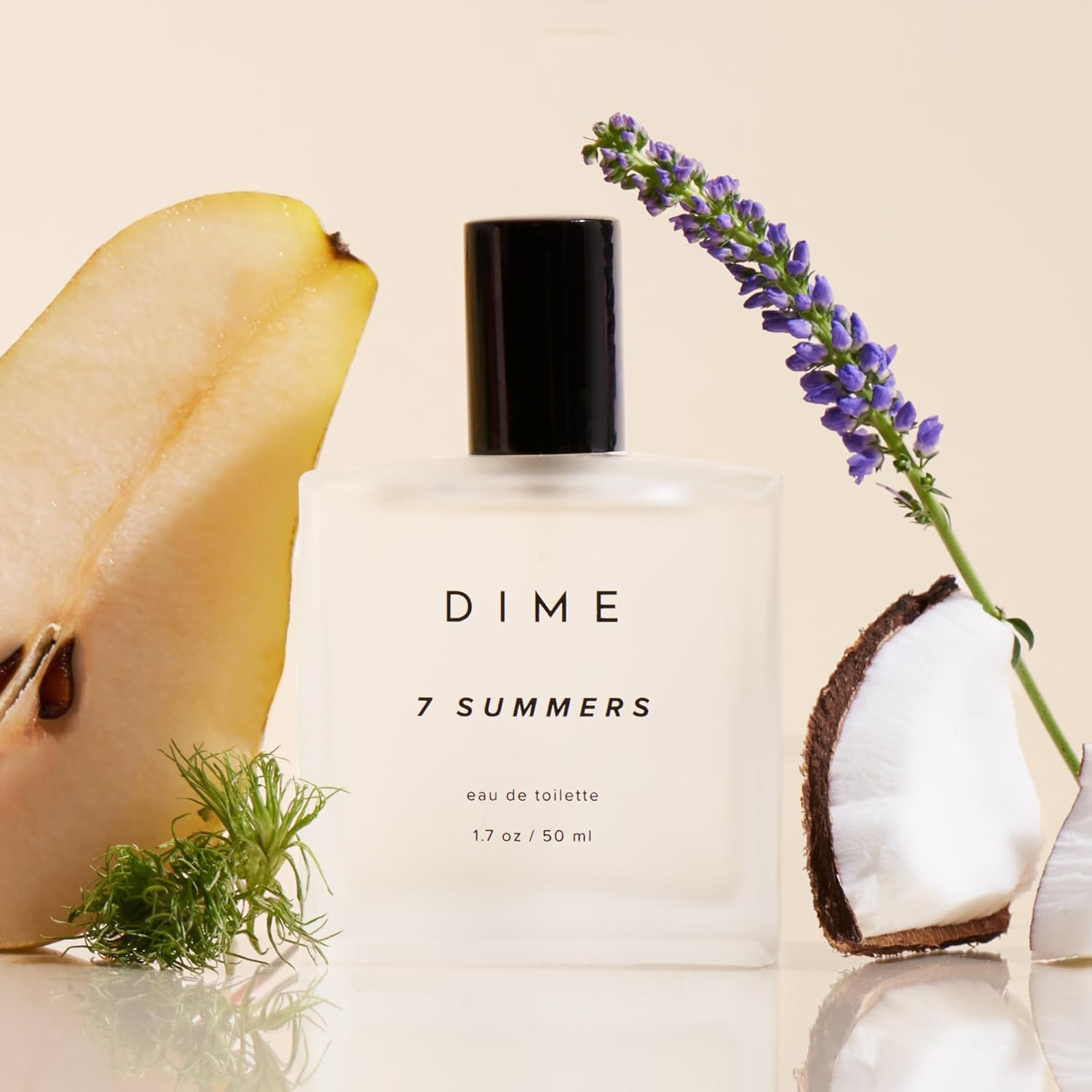 image:imageDIME Beauty 7 Summers Perfume for Women Sweet Floral Eau de Toilette with Bergamot Vanilla Orchid and Coconut Clean Vegan CrueltyFree Fragrance 17 oz 50 mlClear