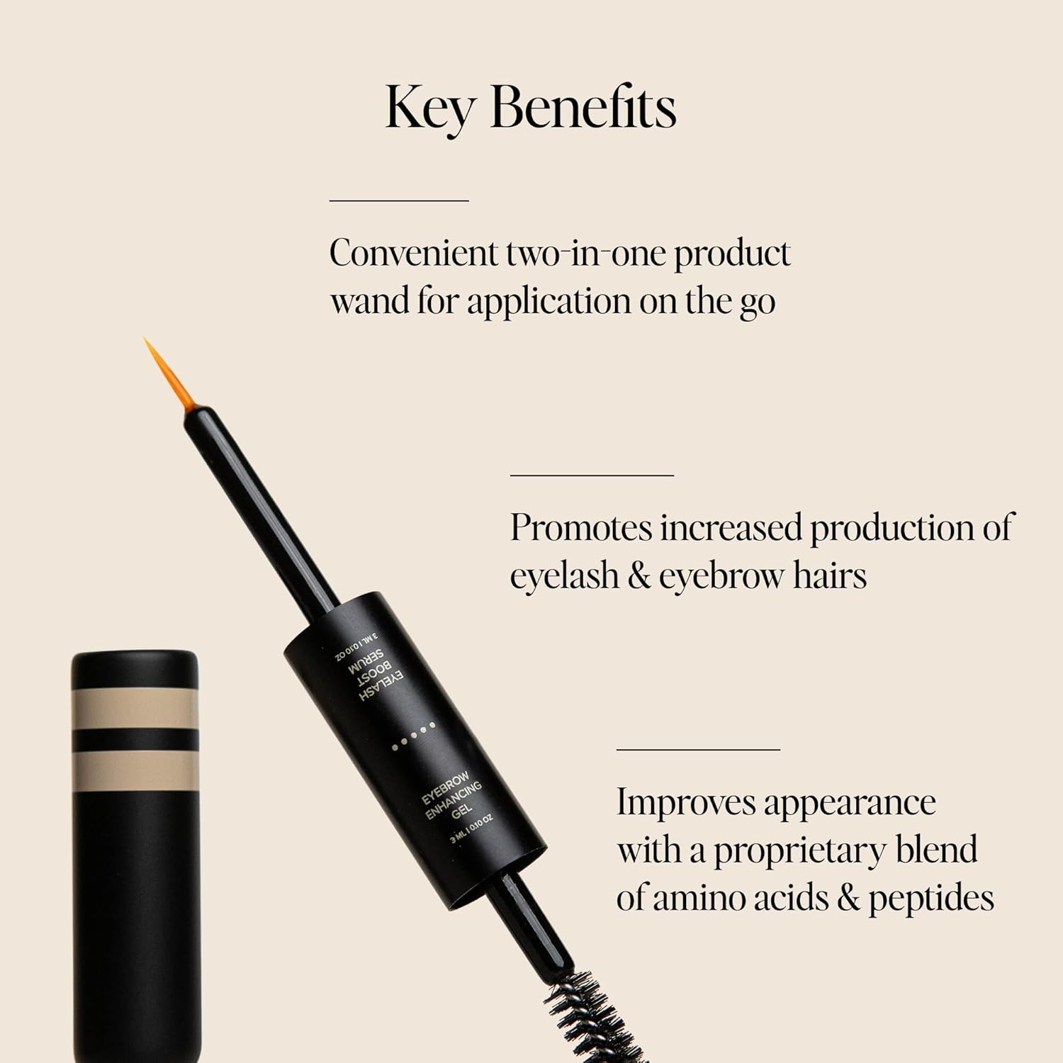image:imageDIME Beauty Boost Duo TravelSized Eyelash Growth Serum amp Eyebrow Enhancing Gel Lash and Brow Serum with Peptides amp Amino Acids for Fuller Stronger Lashes and Brows Vegan 3 ml of Each
