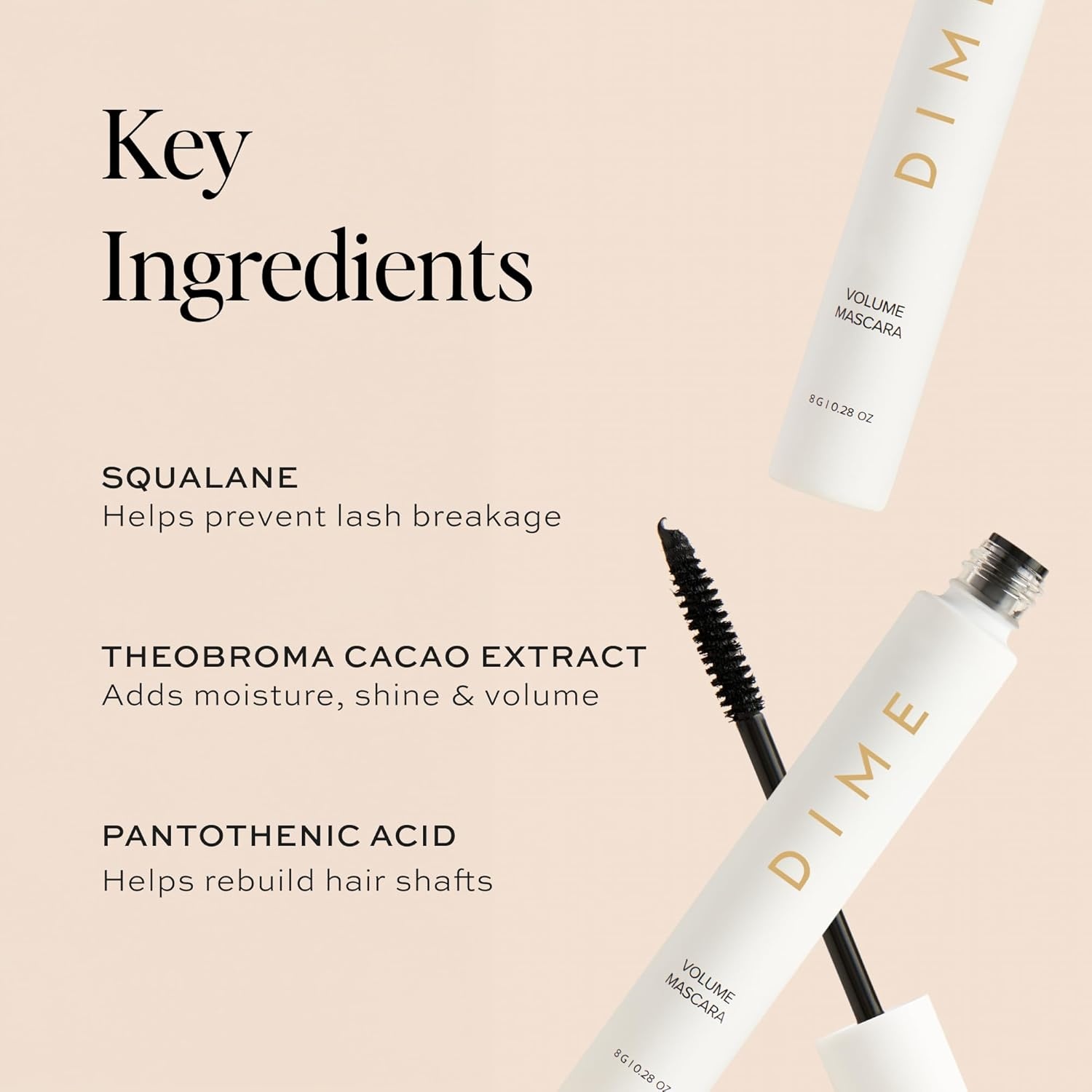 image:imageDIME Beauty Eyes On Set Luminosity Eye Serum for Dark Circles amp Puffiness Volume Boost Tubing Mascara amp Eyebrow Enhancing Gel Clean Vegan Eye Care Bundle 3 Piece KitBlack