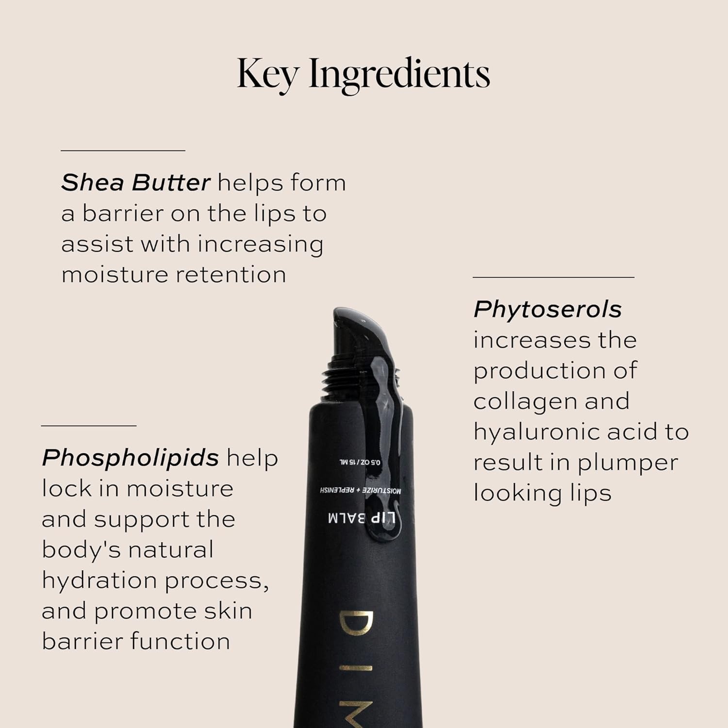 image:imageDIME Beauty Fresh Air Lip Balm Glossy Hydrating Lip Treatment with Shea Butter AntiAging Lip Care Lip Moisturizer Vegan CrueltyFree 05 oz 15 mlClear