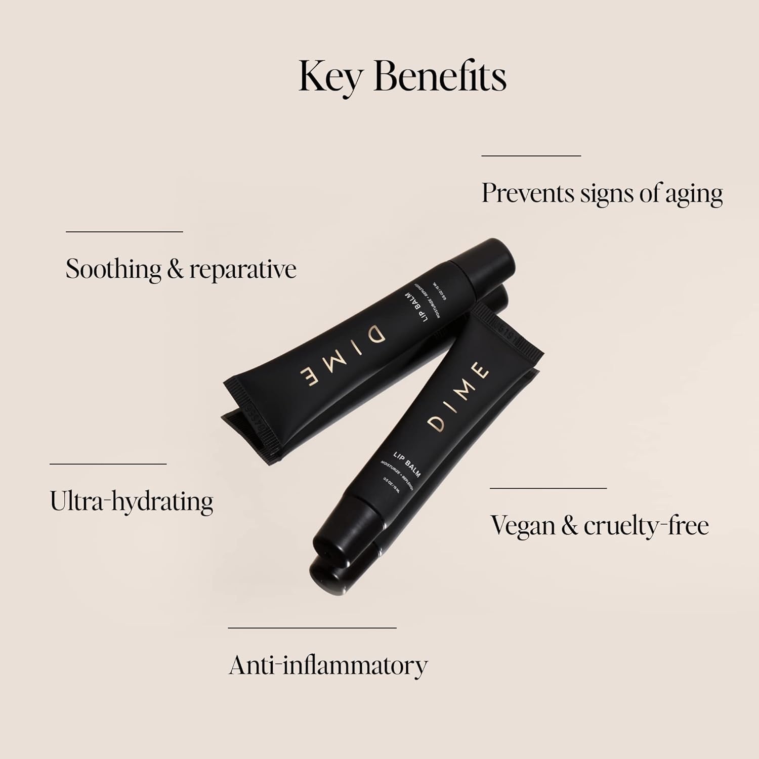 image:imageDIME Beauty Fresh Air Lip Balm Glossy Hydrating Lip Treatment with Shea Butter AntiAging Lip Care Lip Moisturizer Vegan CrueltyFree 05 oz 15 mlClear