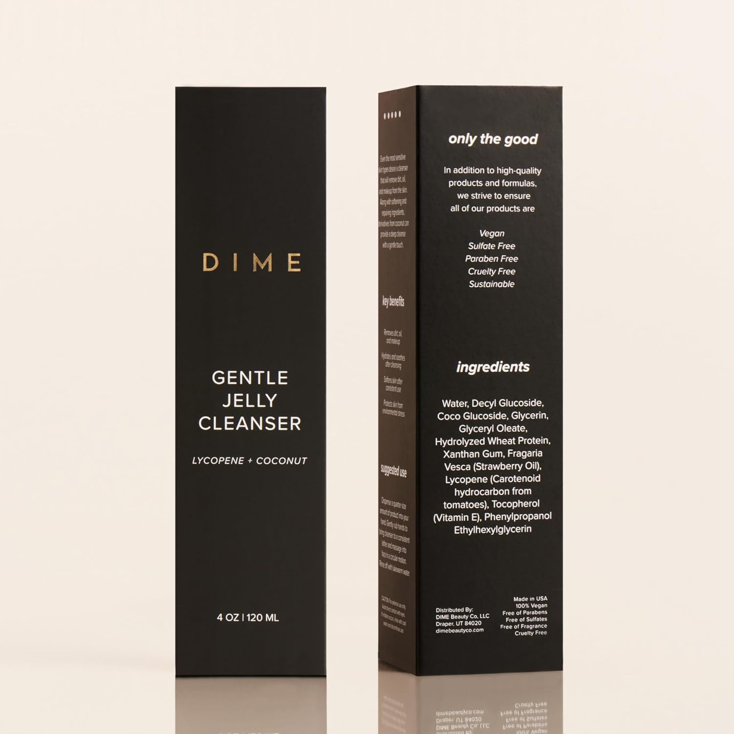 image:imageDIME Beauty Gentle Jelly Cleanser NonFoaming Hydrating Gel Face Wash and Makeup Remover with Vitamin E and Coconut Sensitive and Oily Skin Vegan CrueltyFree 4 oz 120 ml4 Ounce Pack of 1