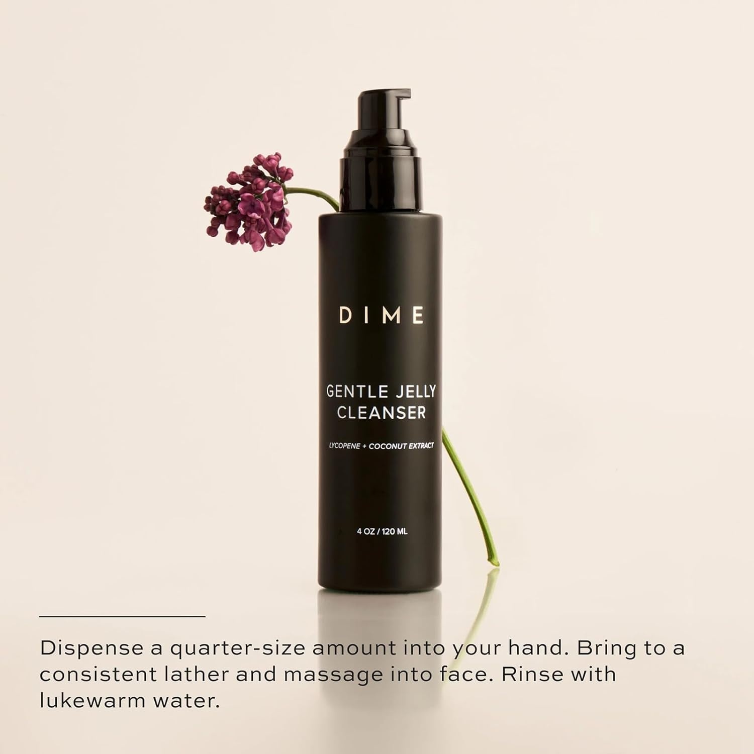 image:imageDIME Beauty Gentle Jelly Cleanser NonFoaming Hydrating Gel Face Wash and Makeup Remover with Vitamin E and Coconut Sensitive and Oily Skin Vegan CrueltyFree 4 oz 120 ml4 Ounce Pack of 1