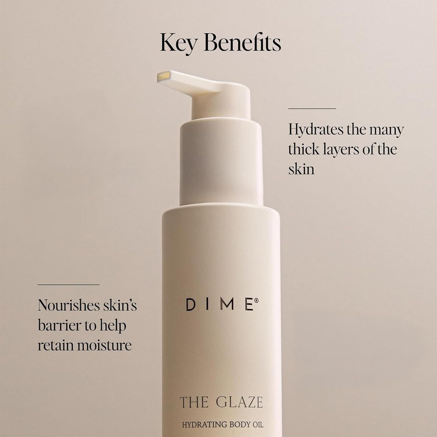 image:imageDIME Beauty Glaze Body Oil FastAbsorbing NonGreasy Dry Body Oil with Argan Jojoba and Rosehip Oil for All Over Body Glow Hydrating Skin Oil Vegan CrueltyFree 4 oz 120 ml