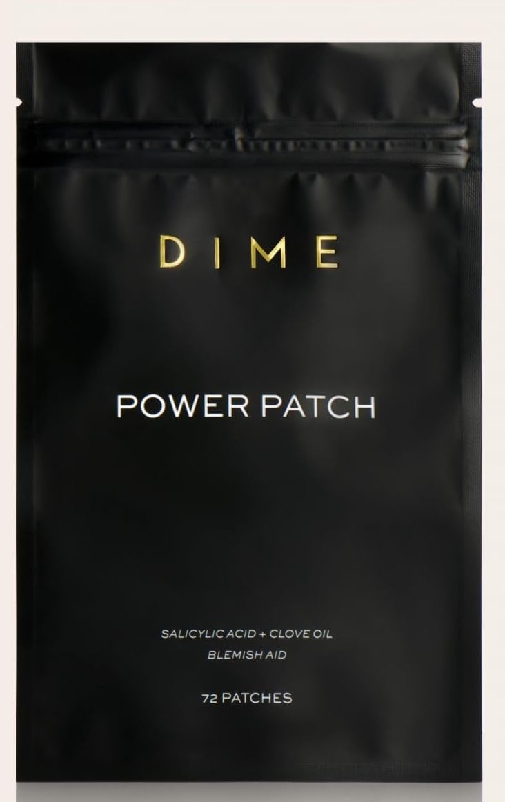 image:imageDIME Beauty Power Patch 72 Count Hydrocolloid Pimple Patches with Salicylic Acid Vitamin A amp Clove Oil Acne Spot Treatment Patches Invisible Zit amp Blemish Stickers for Face Vegan72 Count Pack of 1