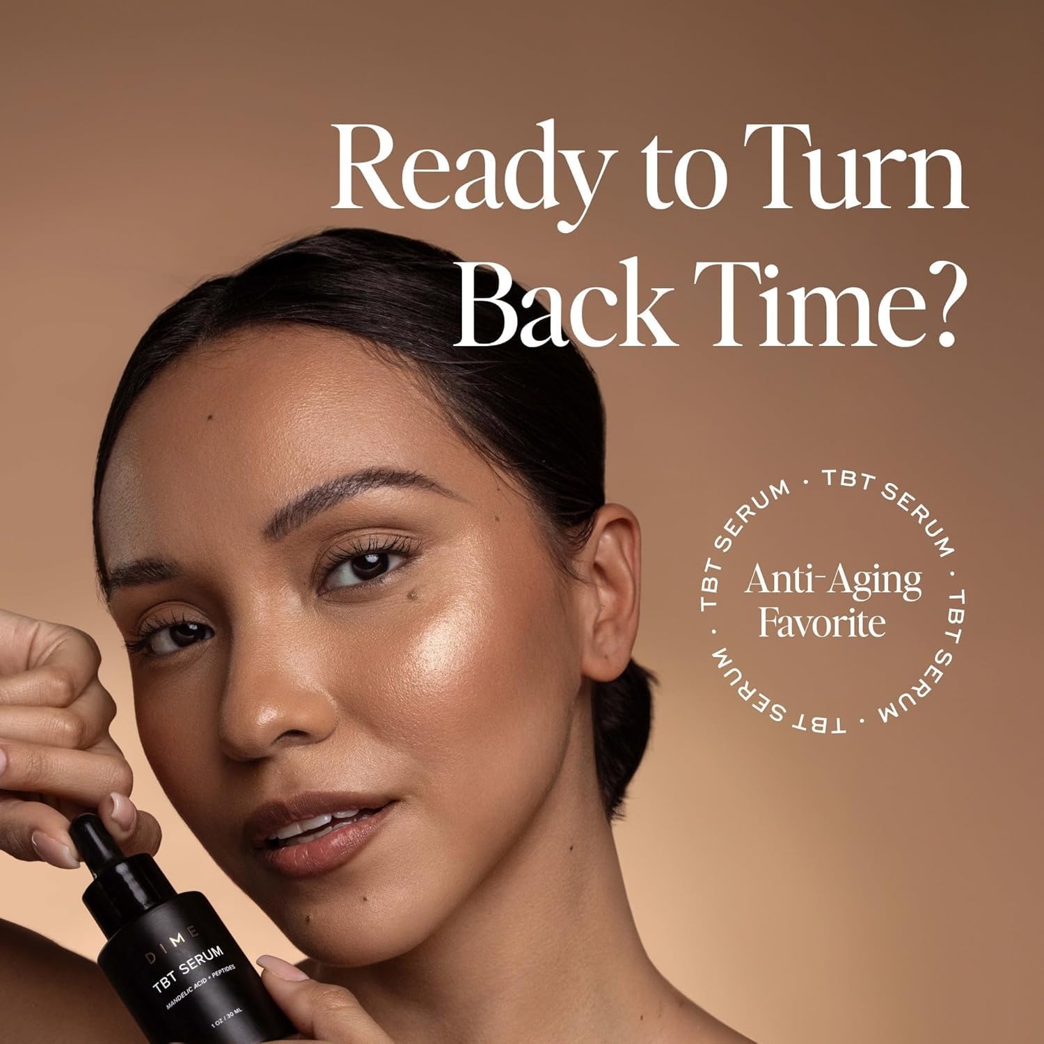 image:imageDIME Beauty TBT Serum AntiAging Face Serum with Bakuchiol Niacinamide and Mandelic Acid Retinol Alternative for Fine Lines and Wrinkles Vegan CrueltyFree 1 oz 30 ml