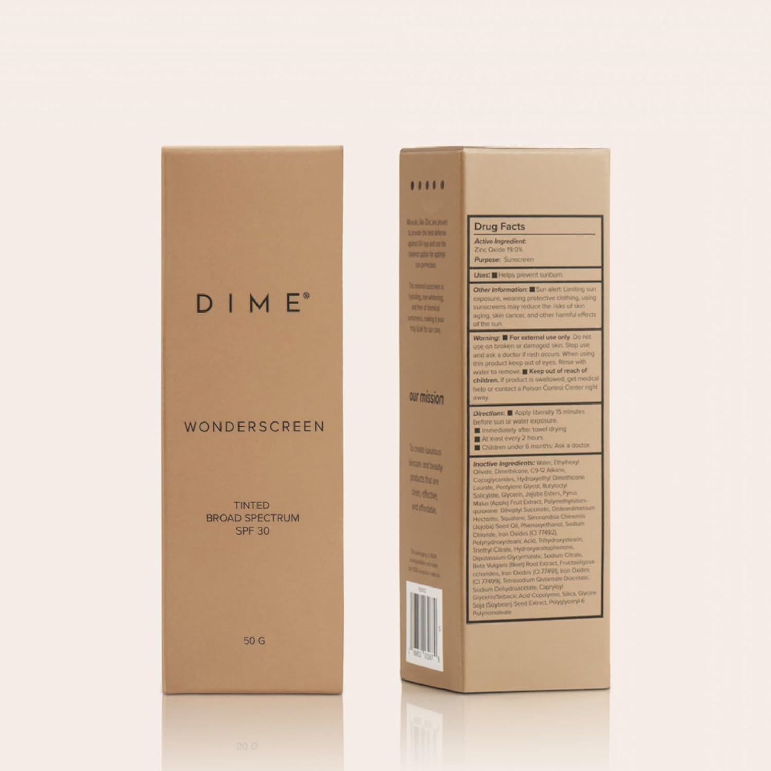image:imageDIME Beauty Tinted Glow Wonderscreen SPF 30 Mineral Tinted Moisturizer for Face with 19 Zinc Oxide SkinEnhancing ToneEvening Sunscreen GlowEnhancing Tint Vegan CrueltyFree 50 gMedium
