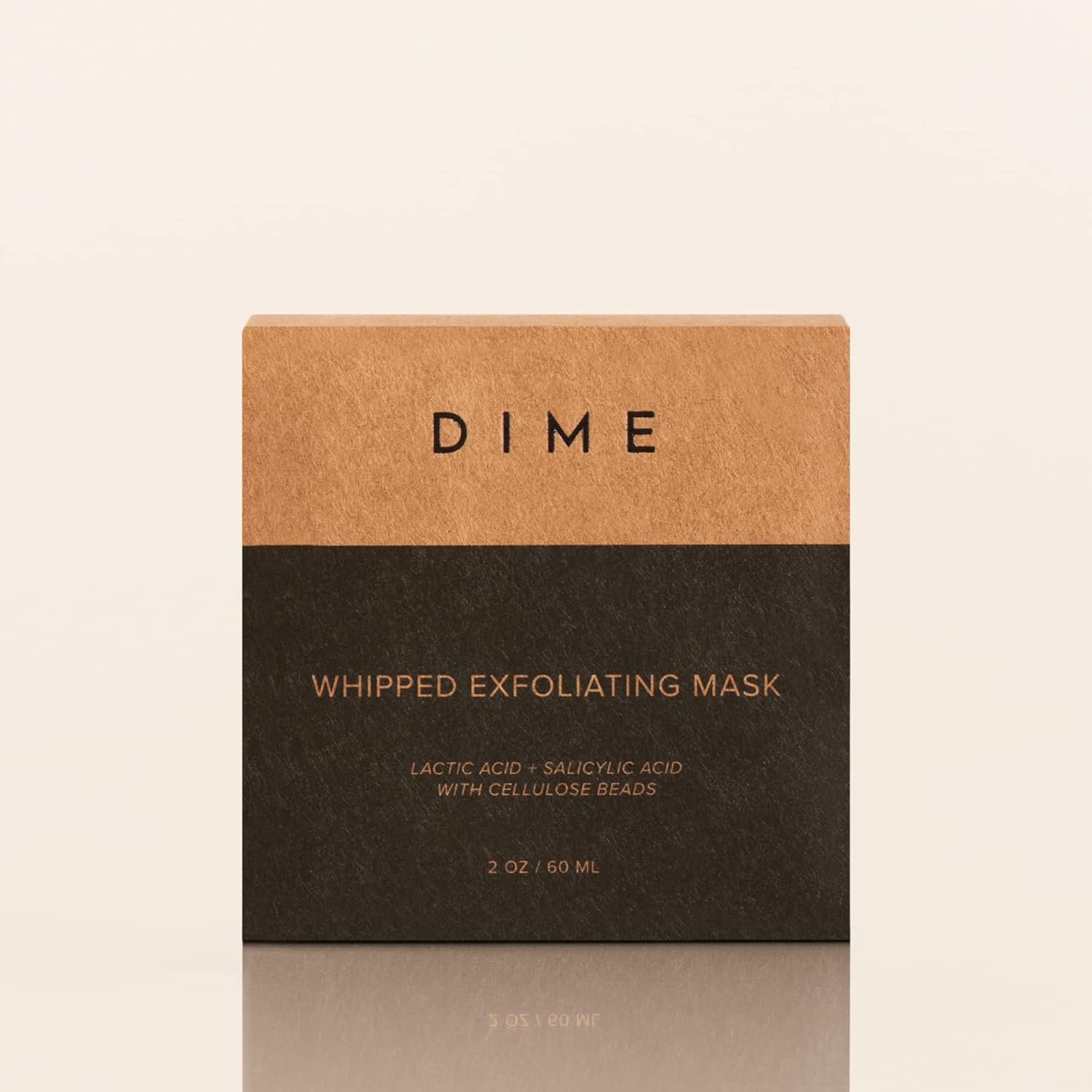 image:imageDIME Beauty Whipped Exfoliating Face Mask Gentle Scrub with Salicylic Acid Lactic Acid and 3Size Cellulose Beads Pore Cleansing Smoothing Facial Exfoliator 2 oz 60 ml