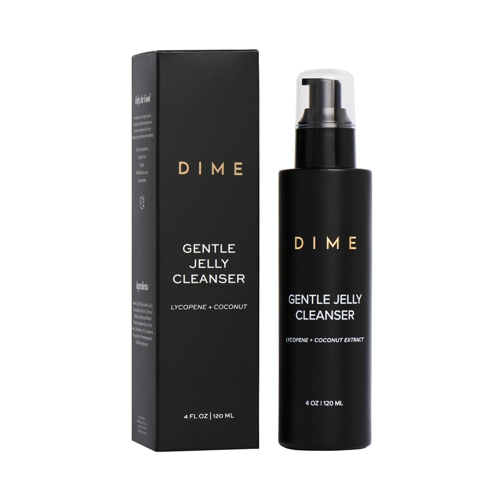 image:imageDIME Beauty Gentle Jelly Cleanser NonFoaming Hydrating Gel Face Wash and Makeup Remover with Vitamin E and Coconut Sensitive and Oily Skin Vegan CrueltyFree 4 oz 120 ml4 Ounce Pack of 1