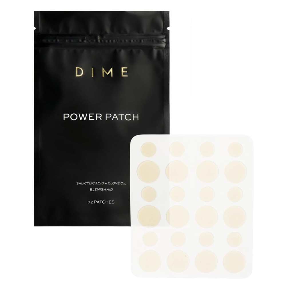 image:imageDIME Beauty Power Patch 72 Count Hydrocolloid Pimple Patches with Salicylic Acid Vitamin A amp Clove Oil Acne Spot Treatment Patches Invisible Zit amp Blemish Stickers for Face Vegan72 Count Pack of 1