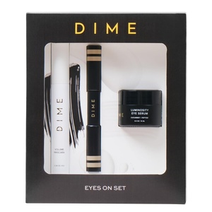 image:imageDIME Beauty Eyes On Set  Luminosity Eye Serum for Dark Circles amp Puffiness Volume Boost Tubing Mascara amp Eyebrow Enhancing Gel  Clean Vegan Eye Care Bundle  3 Piece KitSet
