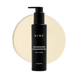 image:imageDIME Beauty Nourishing Cleansing Oil  2in1 Cleanser amp Makeup Remover with Meadowfoam Jojoba amp Elderberry Oil  Hydrating Oil Face Wash for All Skin Types Vegan CrueltyFree 4 oz  120 ml