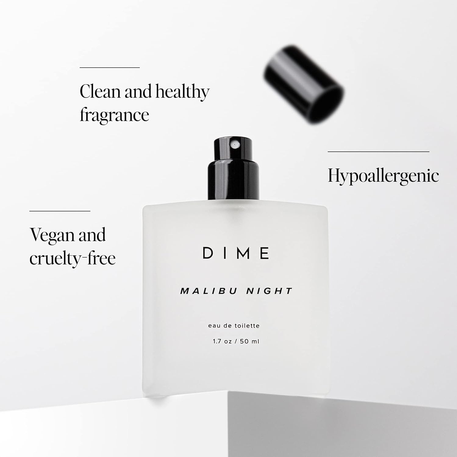 image:imageDIME Beauty Malibu Night Travel Perfume Beachy Coconut Perfume for Women with Night Blooming Jasmine Coconut amp Radiant Raspberry Eau de Toilette Spray Vegan 034 oz 10 mlClear