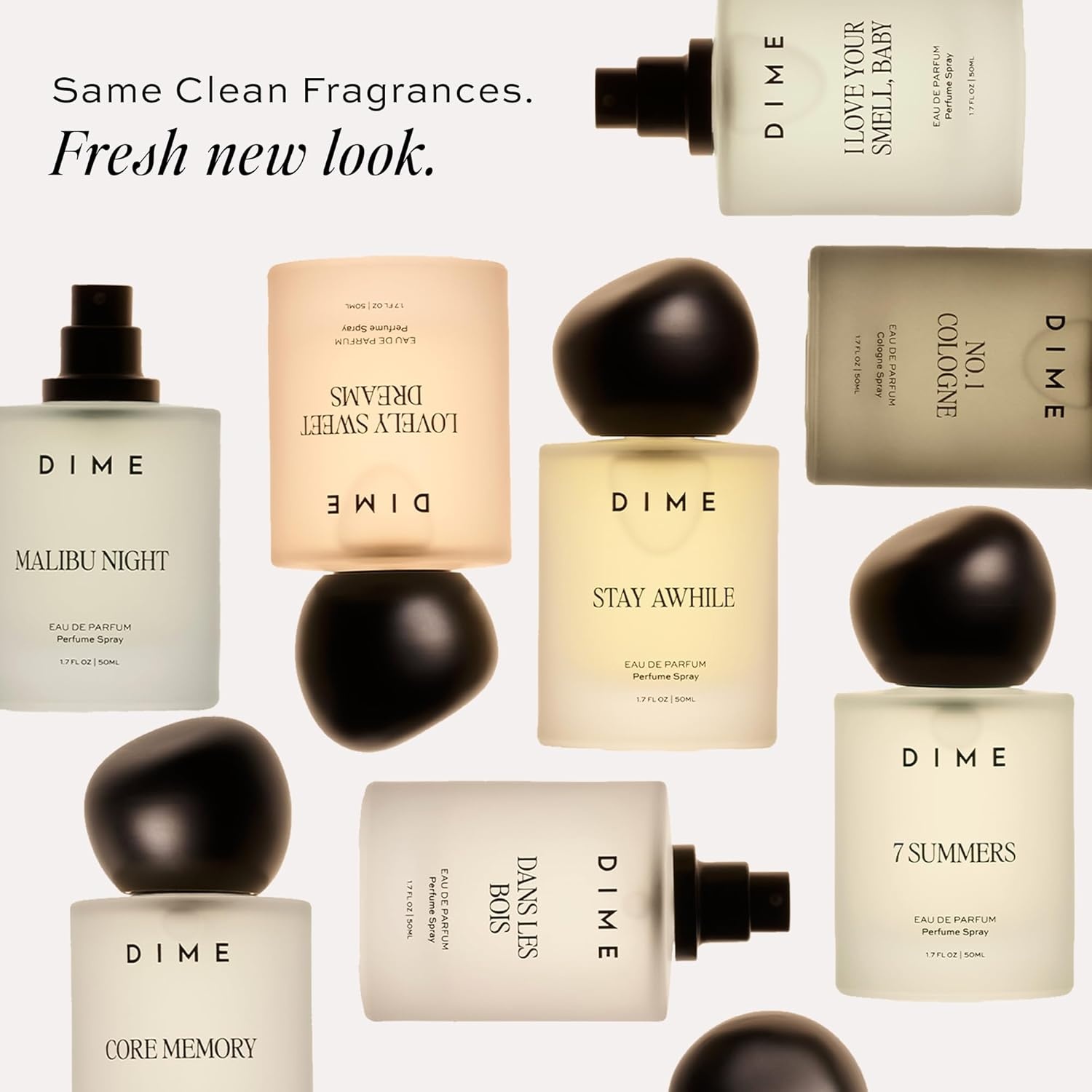 image:imageDIME Beauty Stay Awhile Perfume for Women Warm Gourmand with Toasted Pistachio Cashmere Musk and Vanilla Bean Clean Vegan CrueltyFree Fragrance 17 oz 50 mlClear