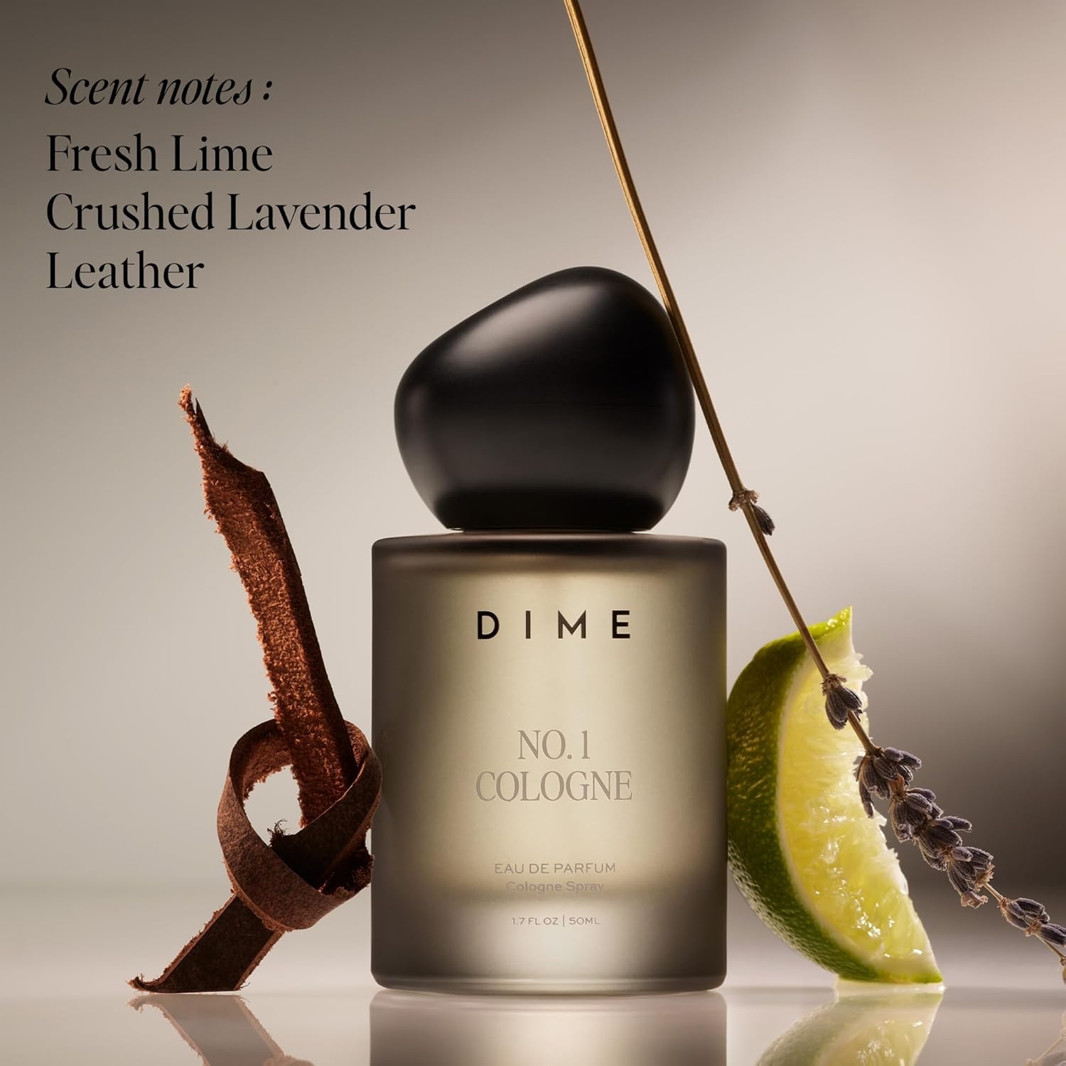 image:imageDIME No 1 Cologne For Men 17 oz 50 ml A Bold Blend of Sparkling Grapefruit Dark Rhum Amber Woods and CardamomOff White New Bottle
