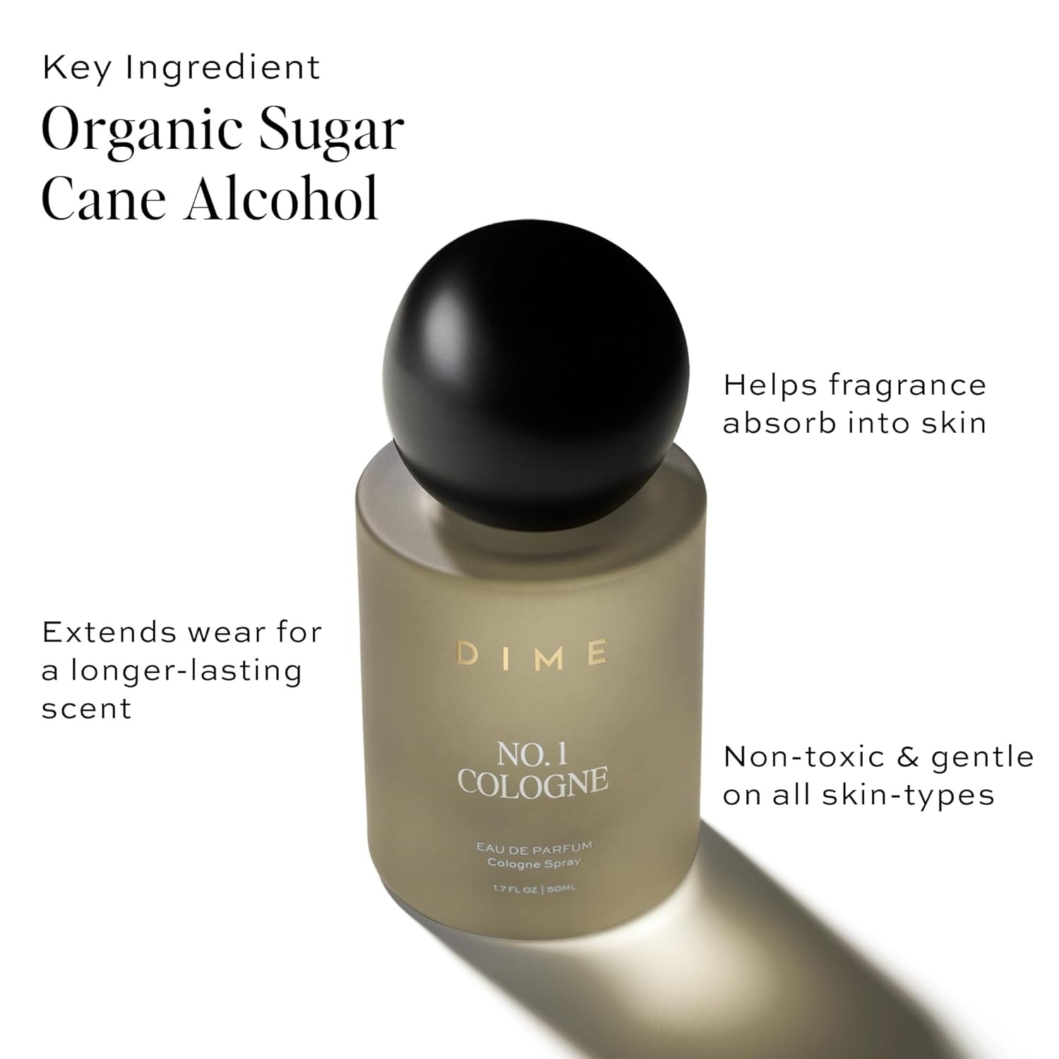 image:imageDIME No 1 Cologne For Men 17 oz 50 ml A Bold Blend of Sparkling Grapefruit Dark Rhum Amber Woods and CardamomOff White New Bottle